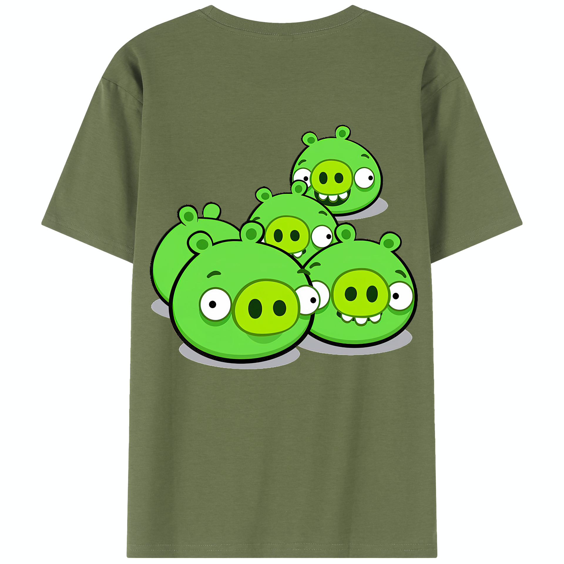 （画像用） Angry Birds アングリーバード 綿100％半袖Tシャツ（背面プリント）